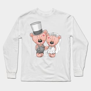 Cute newlywed teddy bears. Long Sleeve T-Shirt